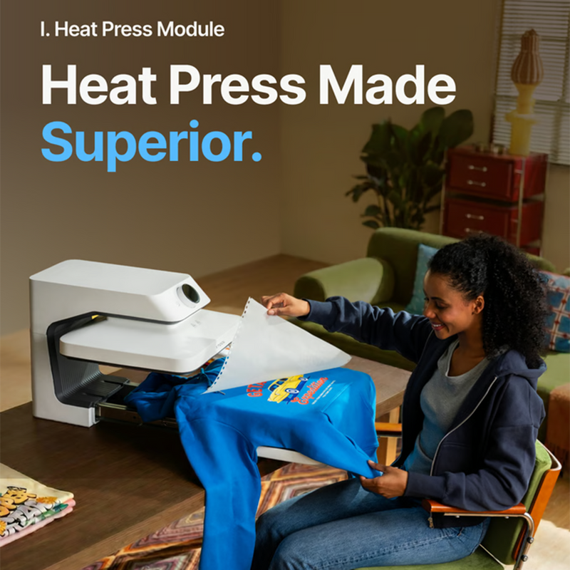 xTool WonderPress 15" x 15" Auto Heat Press with Craft Oven Module