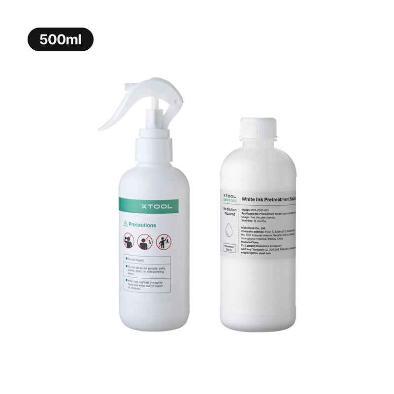 xTool Omni O1 DTG Ink Pretreatment Solution for Light Garments - 500ml