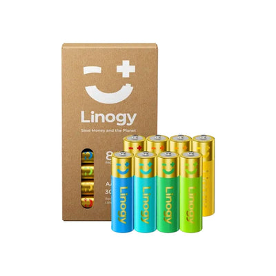 Linogy AA 1.5V Li-ion Rechargeable Batteries - 8 Pack - Swing Design2