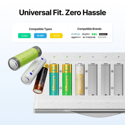 Linogy AA & AAA Smart Battery Recharging System All-in-One Bundle Batteries Linogy 