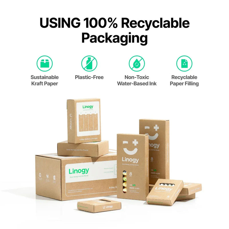 Linogy AA & AAA Smart Battery Recharging System All-in-One Bundle Batteries Linogy 