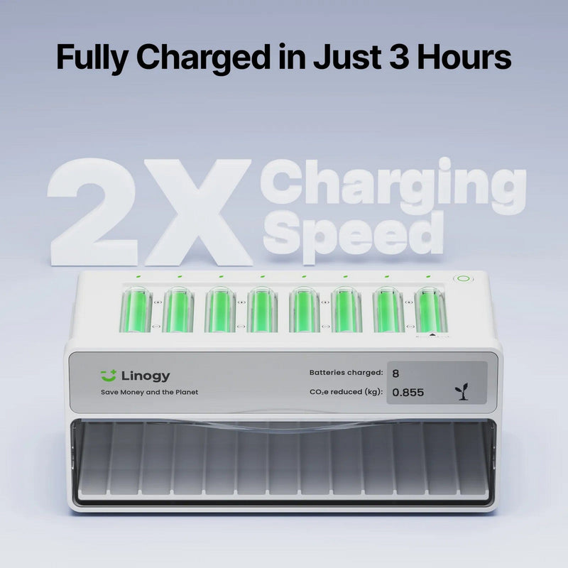 Linogy AA & AAA Smart Battery Recharging System All-in-One Bundle Batteries Linogy 