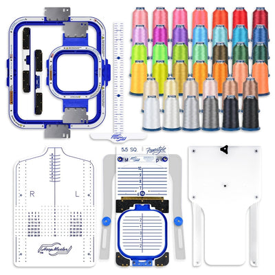 Mighty Hoop 5.5in & 11x13in Kit with Thread for BAi Embroidery Machines - Swing Design