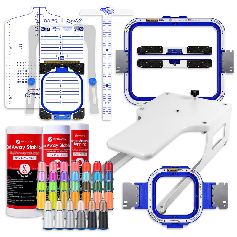 Mighty Hoop 5.5in & 11x13in Magnetic Deluxe Kit for BAi Embroidery Machines Sewing Accessories Hoop Master 