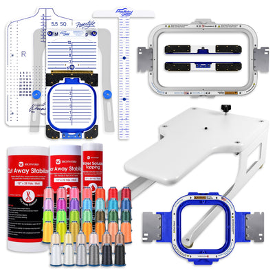 Mighty Hoop 5.5in &amp; 8x13in Deluxe Kit for BAi Embroidery Machines Sewing Accessories Hoop Master 