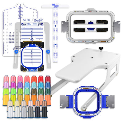 Mighty Hoop 5.5in &amp; 8x13in Kit with Thread for BAi Embroidery Machines Sewing Accessories Hoop Master 