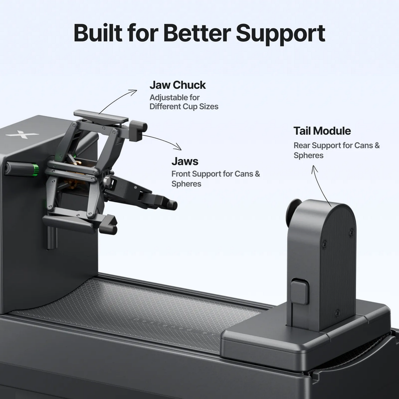 xTool O1 Omni OR1 Cup & Tumbler Rotary Attachment for UV Printing