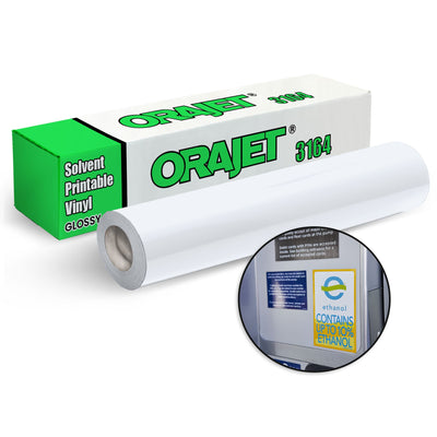 Orajet 3164 Printable Glossy Adhesive Vinyl - 30&quot; x 150 FT Vinyl Oracal 