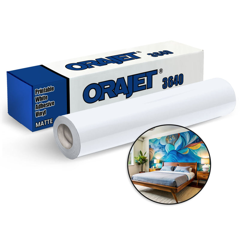 Orajet 3640 Printable Matte Adhesive Vinyl - 20" x 30 FT Vinyl Oracal 