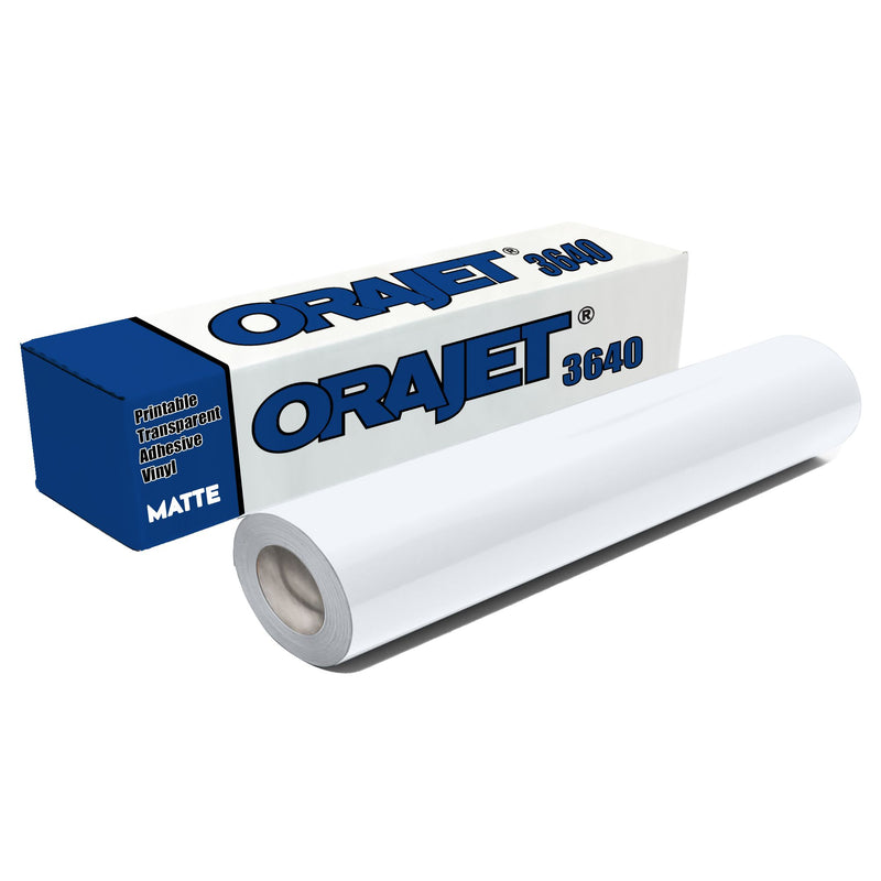 Orajet 3640 Printable Transparent Matte Adhesive Vinyl - 20" x 30 FT Vinyl Oracal 