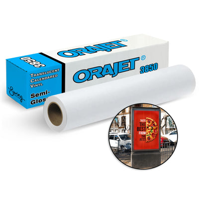 Orajet 3850 Translucent Cal Semi-Gloss Printable Adhesive Vinyl - 54" x 150 FT Vinyl Oracal 