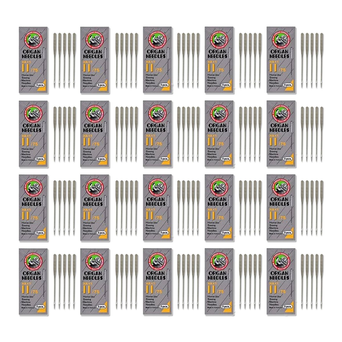 ORGAN HA 75/11 Universal Flat Embroidery Needles - 100 Needles