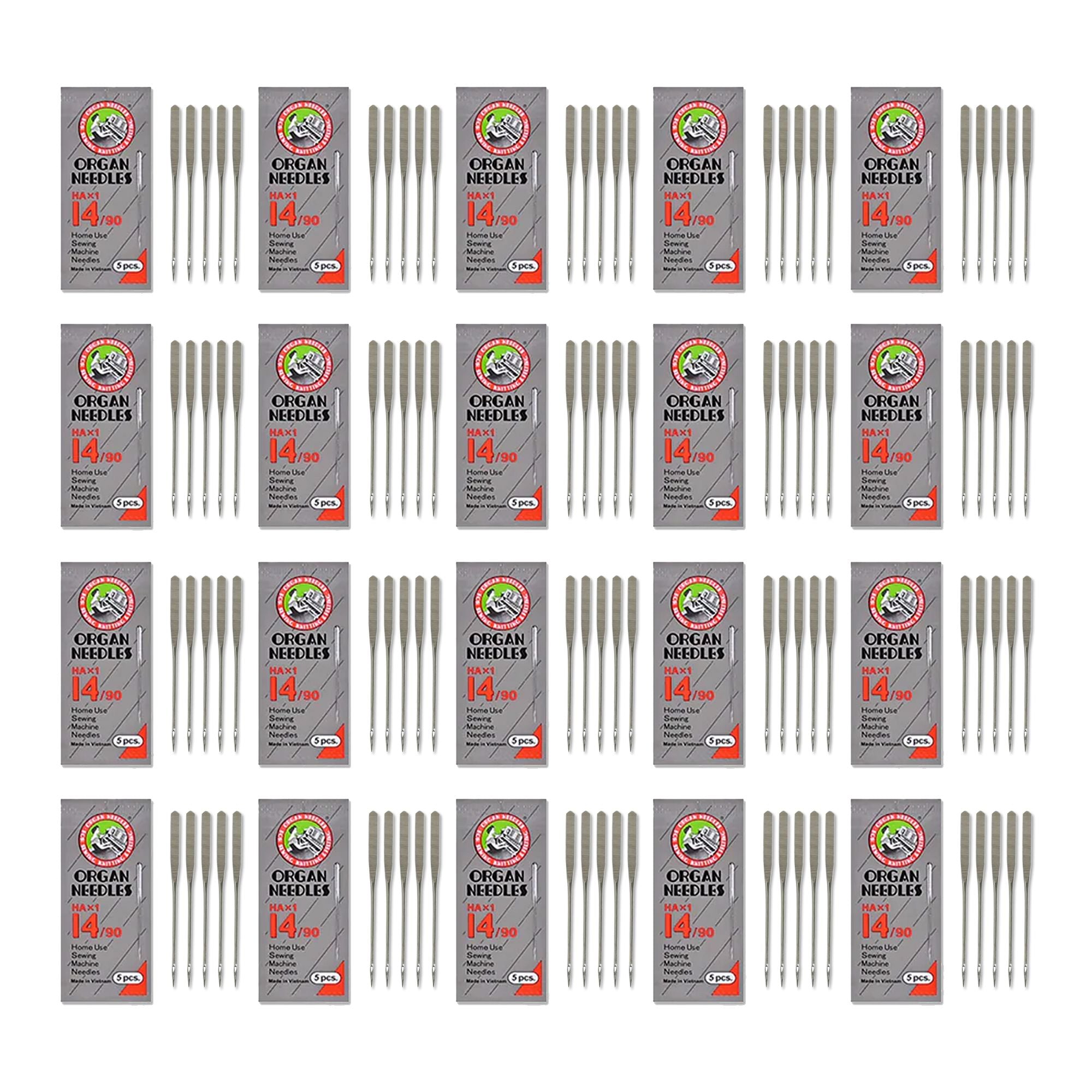 ORGAN HA 90/14 Universal Flat Embroidery Needles - 100 Needles