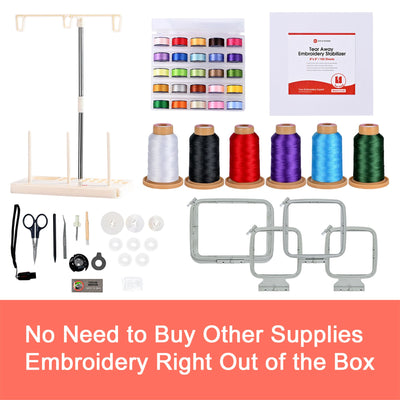 Poolin EOC06 7.9in x 11in Computerized Embroidery Machine For Home Business Brother Sewing Bundle Poolin 