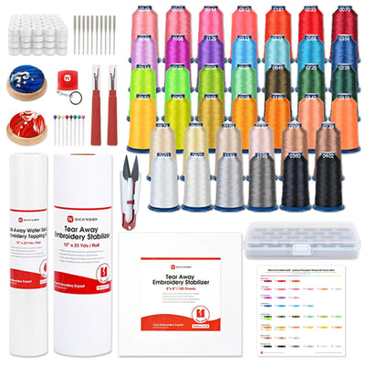 POOLIN EOC06 7.9in x 11in Embroidery Machine Deluxe Bundle - Red Poolin Embroidery Machines Poolin 