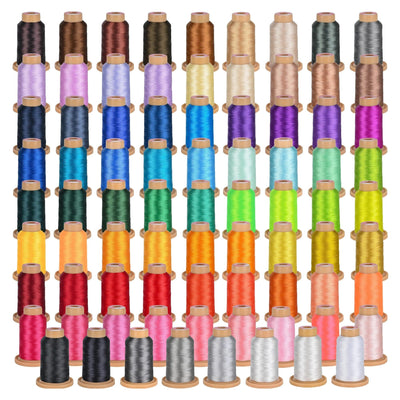 POOLIN EOC06 7.9in x 11in Embroidery Machine & Embroidery Thread Bundle - Red Poolin Embroidery Machines Poolin 