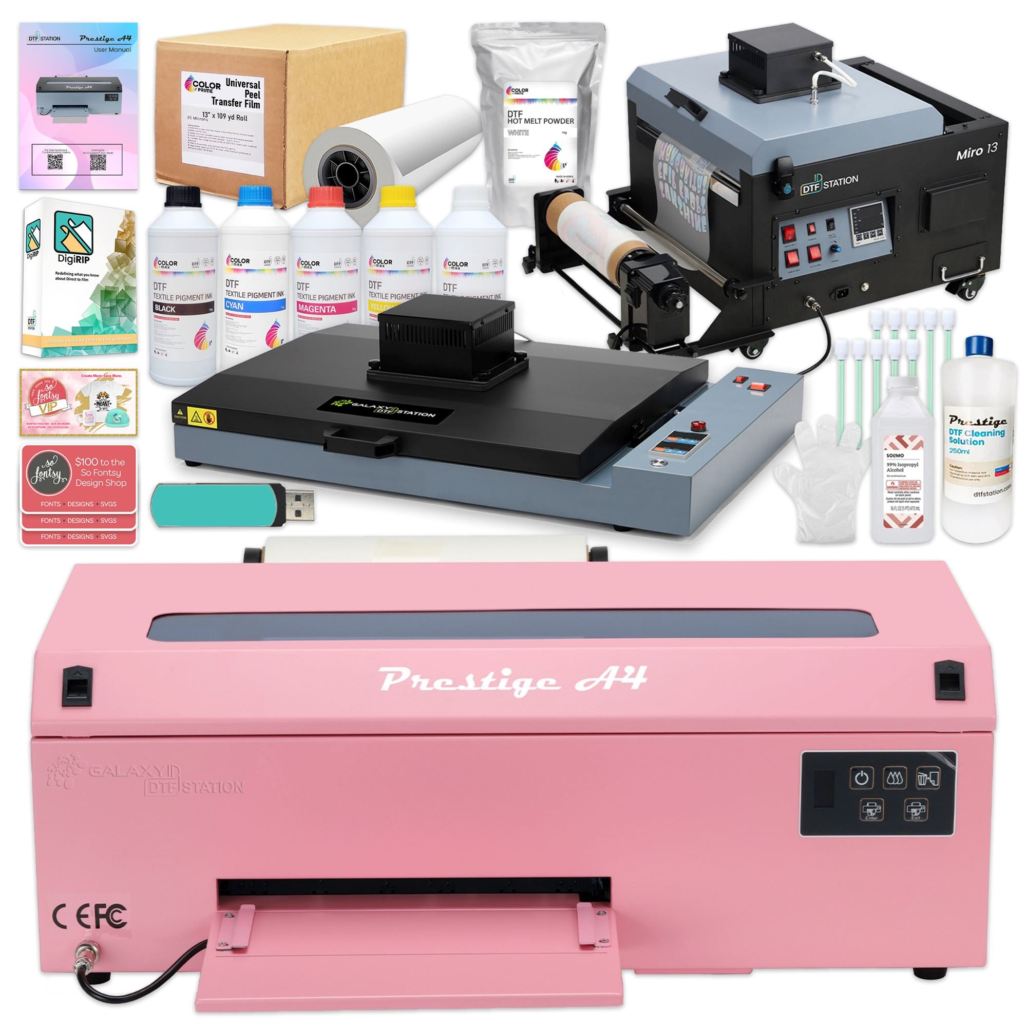 PUNEHOD L1800 DTF Transfer Printer with Roll Feeder,Direct — Wide