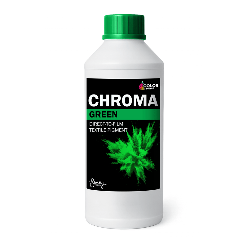 Prestige Direct To Film (DTF) Color Prime Chroma Ink Green- 1 kg Swing Design 1