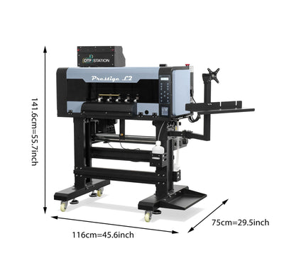 Prestige Direct To Film L2 Roll Printer with L16 Shaker, Oven, Inks, Film DTF Bundles Prestige 