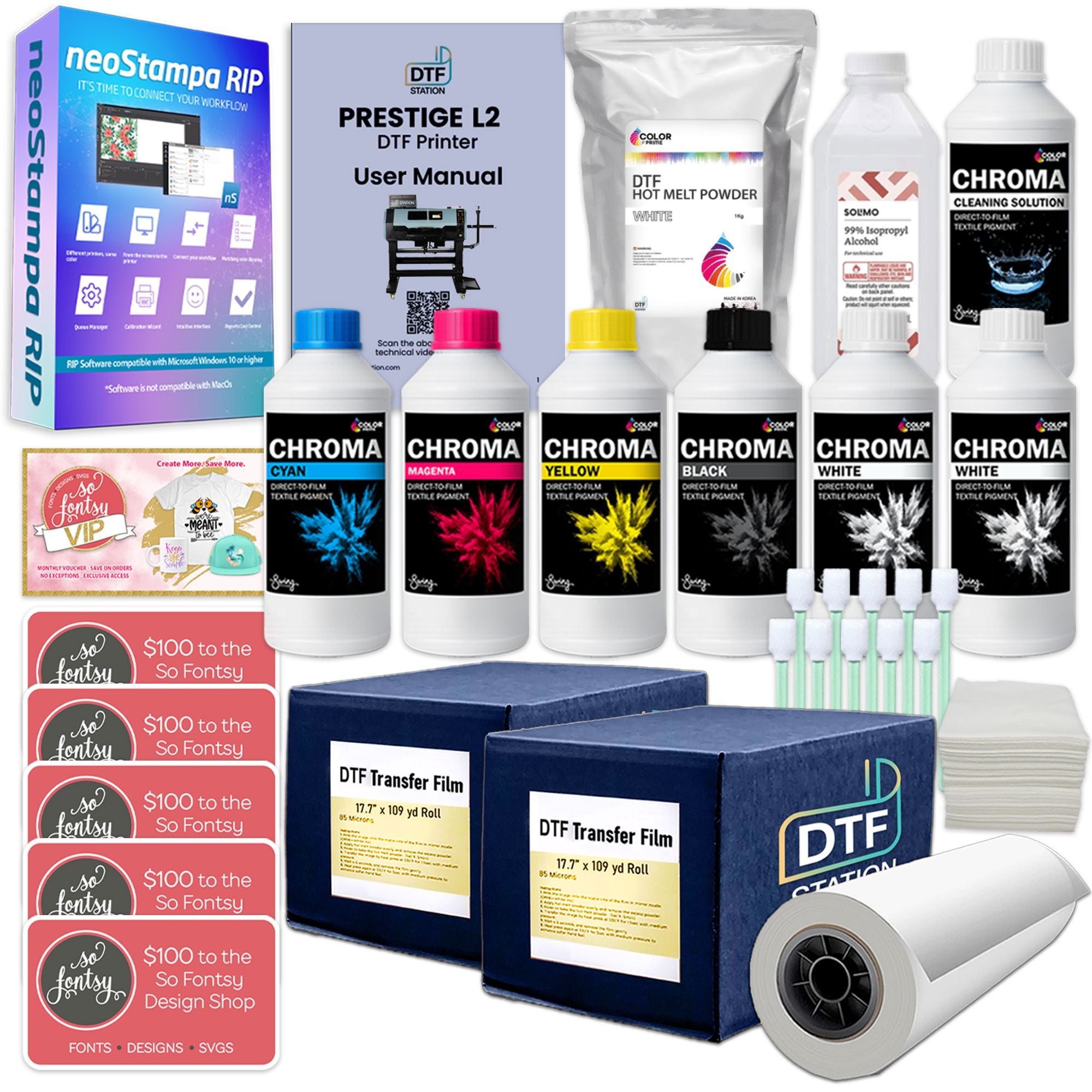 Prestige L2 Direct To Film (DTF) Roll Printer w/ Supplies & Training - 16" DTF Bundles Prestige 