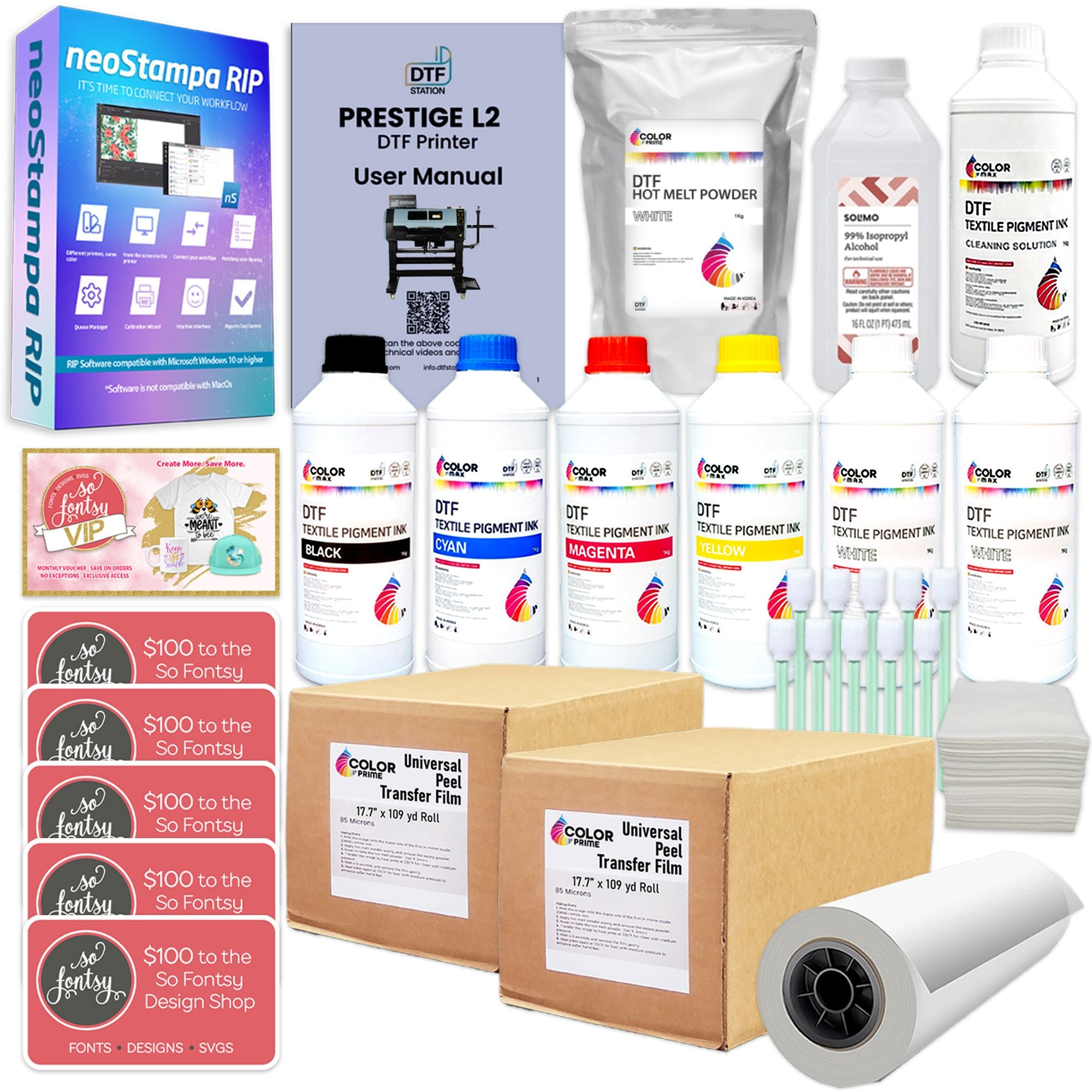 Prestige L2 Direct To Film (DTF) Roll Printer w/ Supplies & Training - 16" DTF Bundles Prestige 