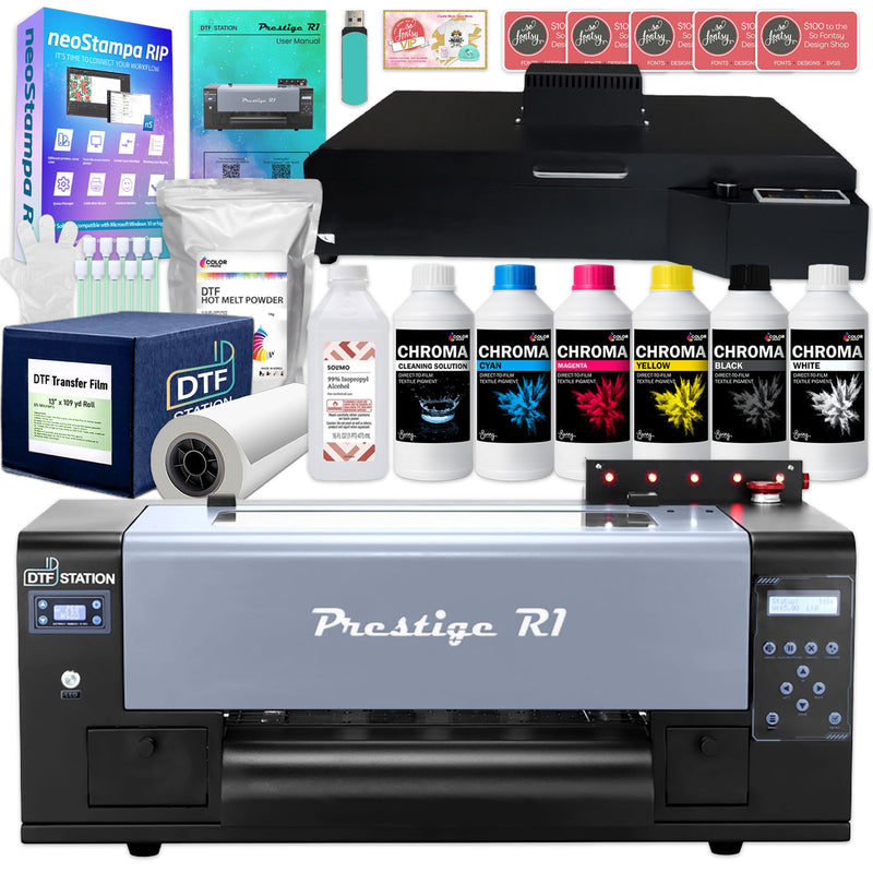 Prestige R1 Direct to Film (DTF) Roll Printer with Oven, Filter, Inks, Supplies DTF Bundles Prestige 