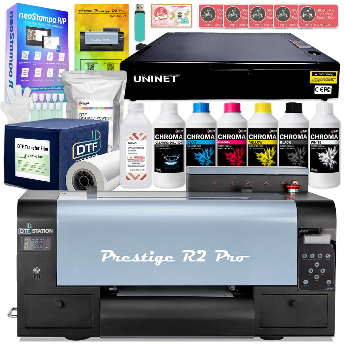 Prestige R2 PRO Direct To Film (DTF) Roll Printer w/ Oven, Filter &amp; Supplies DTF Bundles Prestige 