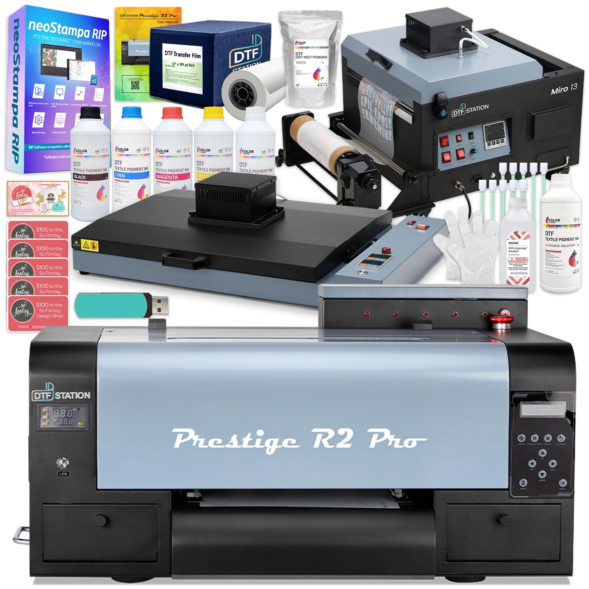 Prestige R2 PRO DTF Printer w/ Sheet Oven & Miro 13 Inline Production Bundle