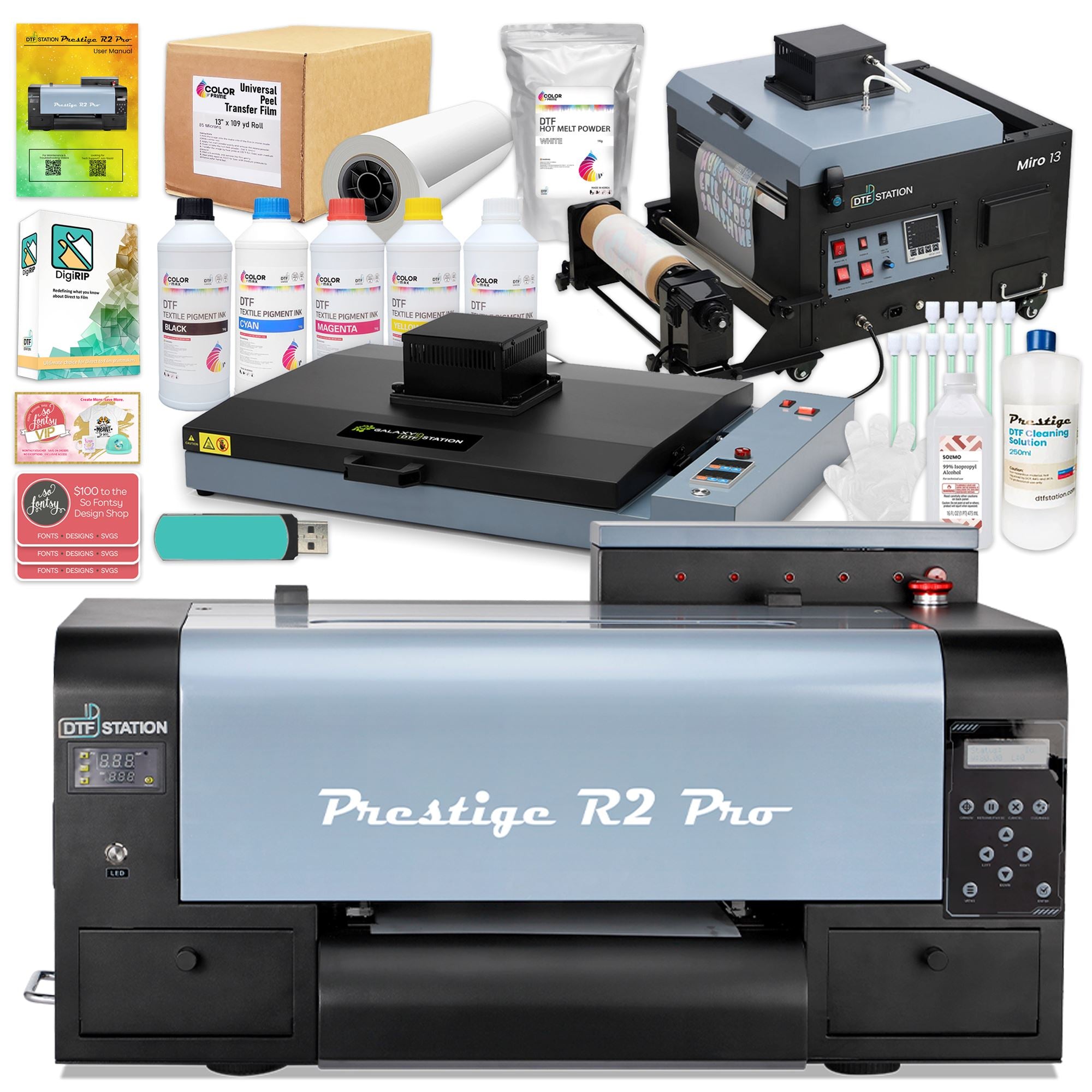 Prestige R2 PRO DTF Printer w/ Sheet Oven & Miro 13 Inline Production Bundle DTF Bundles Prestige 