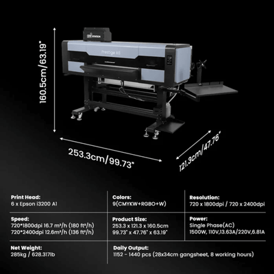 Prestige X6 Direct To Film (DTF) Printer w/ Accessories & Training - 36" Swing Design 14