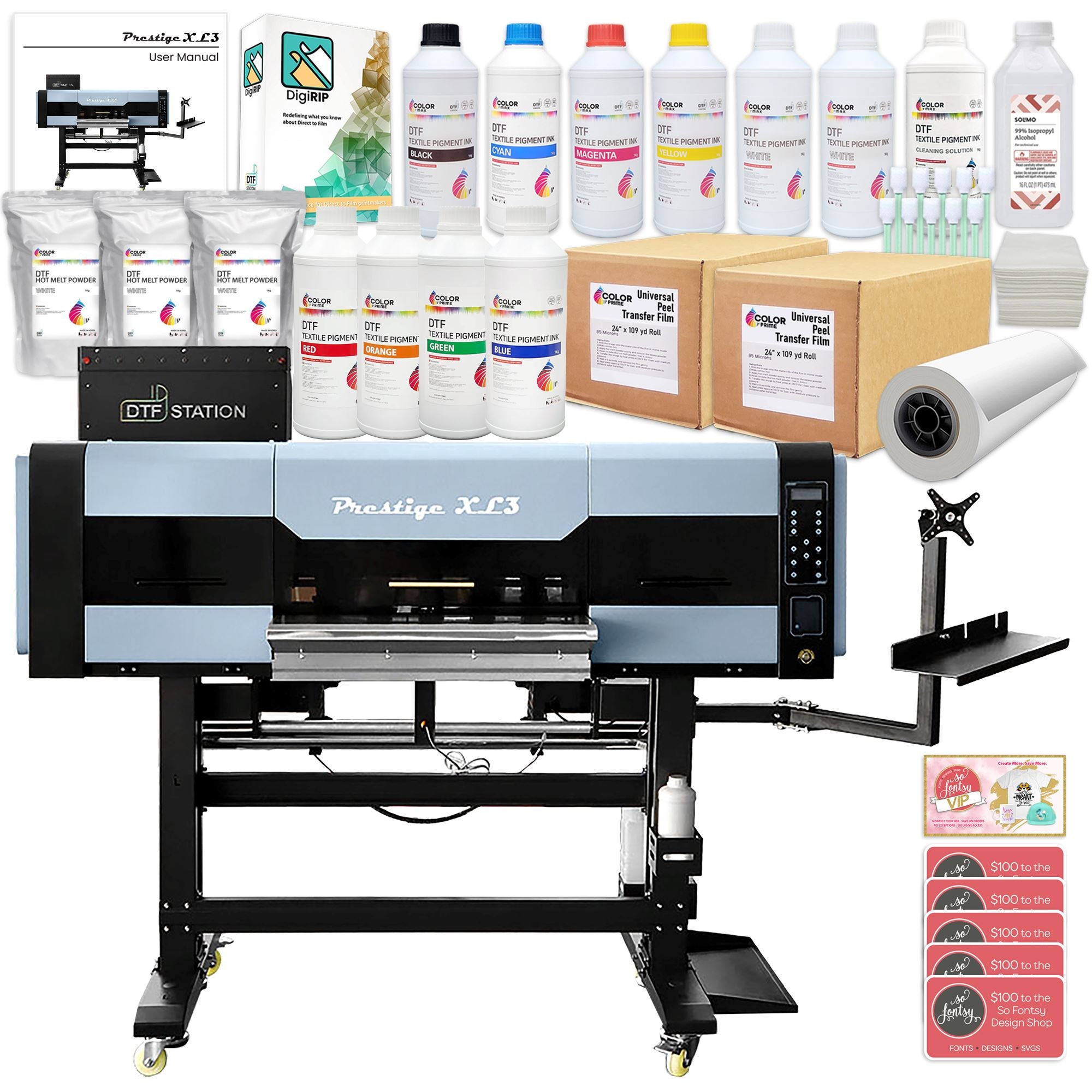 Prestige XL3 DTF Printer & L24R Inline Shaker w/ Accessories & Training - 24" DTF Bundles Prestige 