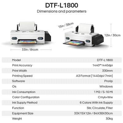 Procolored F13 Direct to Film (DTF) L1800 Roll Printer, Oven, Heat Press Bundle DTF Bundles Procolored 