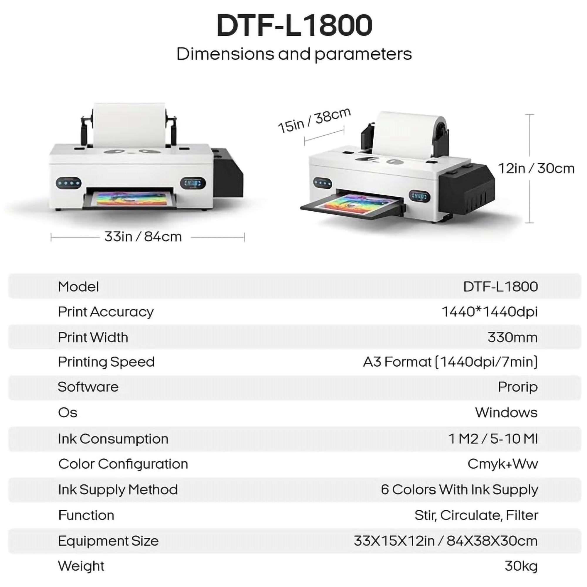 Procolored F13 DTF L1800 Roll Printer Bundle with Inline Auto Shaker Oven DTF Bundles Procolored 