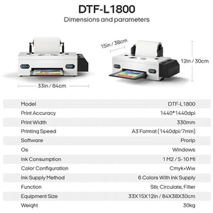 Procolored F13 DTF L1800 Roll Printer Bundle with Inline Auto Shaker Oven DTF Bundles Procolored 