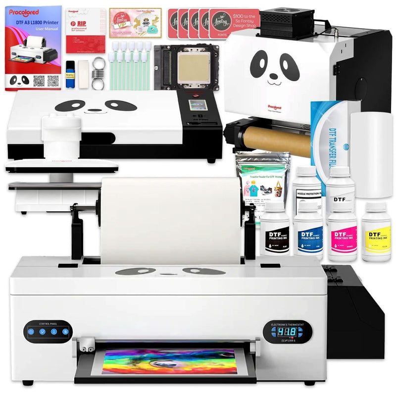 Procolored F13 DTF L1800 Roll Printer Business Deluxe Production Bundle - Swing Design1