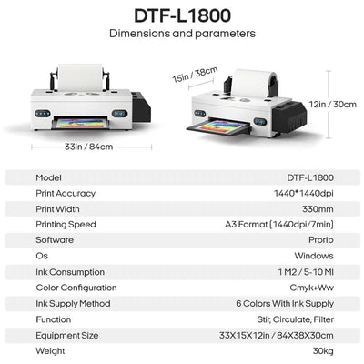 Procolored F13 DTF L1800 Roll Printer Business Deluxe Production Bundle - Swing Design15