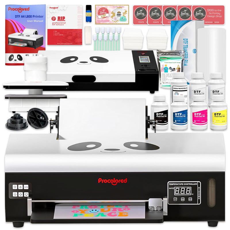 Procolored F8 Direct to Film (DTF) L800 Roll Printer, Oven, Heat Press Bundle DTF Bundles Procolored 
