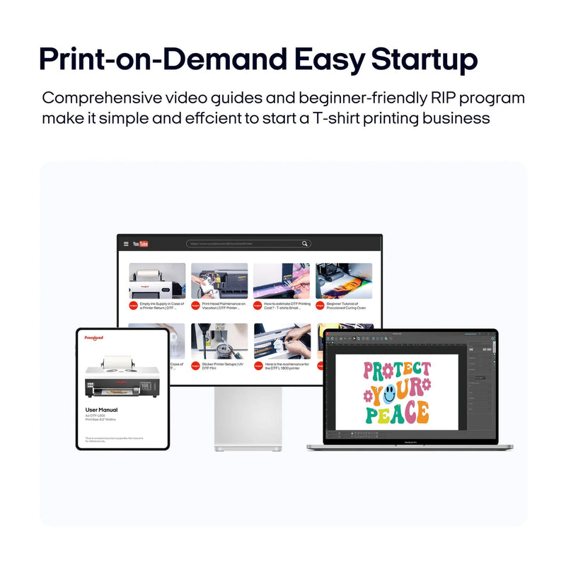 Procolored F8 Panda A4 Roll Direct to Film Printer - 8.2" DTF Bundles Procolored 