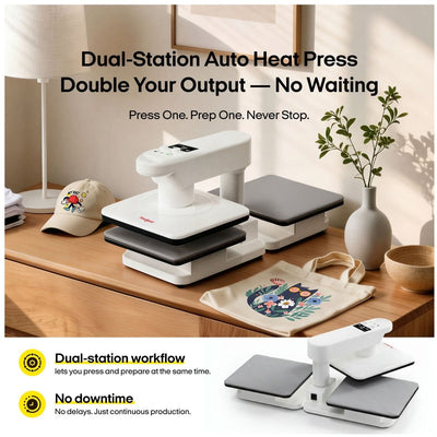 Procolored H15 15in x 15in Auto Open & Close Dual Station Heat Press - Swing Design3