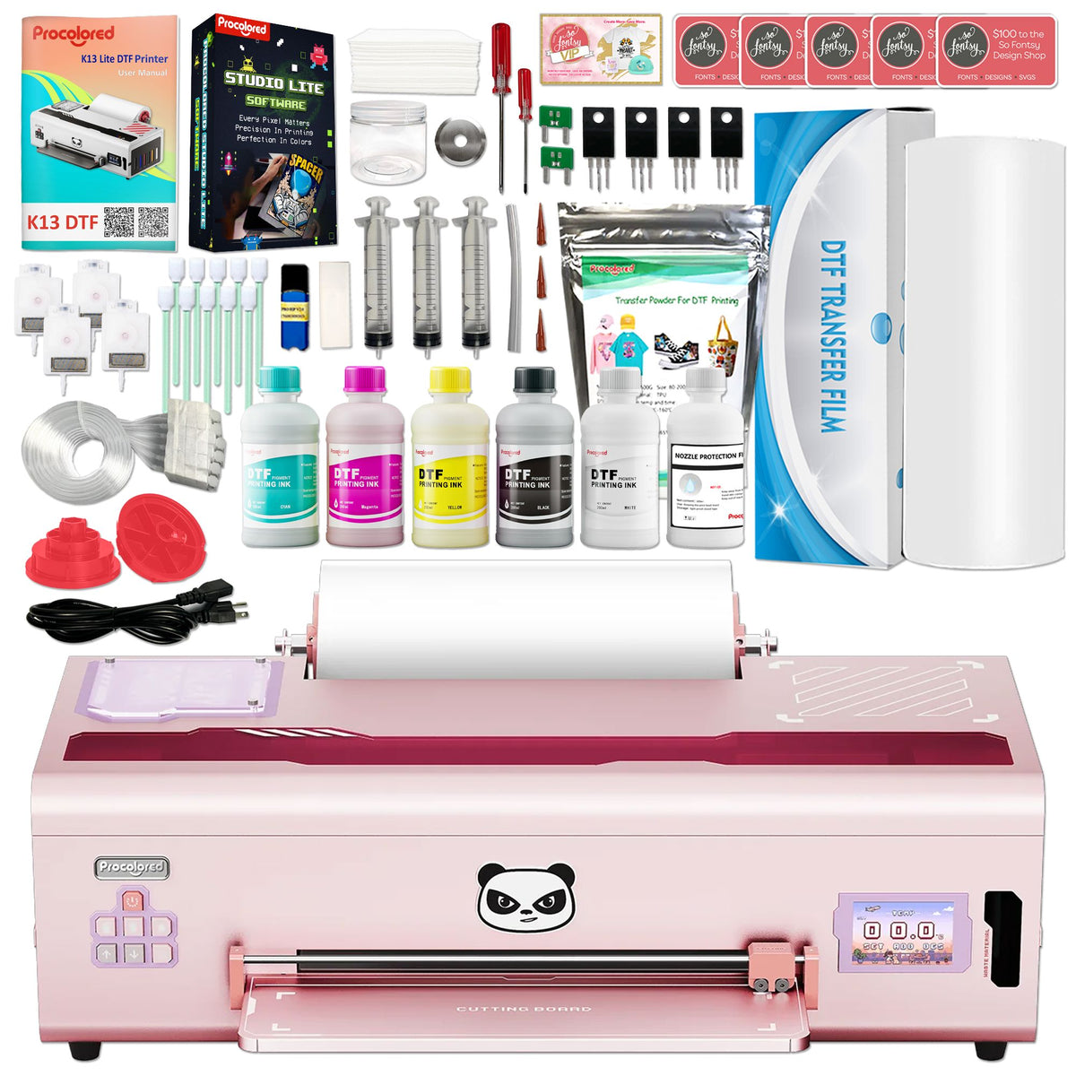 Procolored K13 Lite Direct to Film (DTF) LH-500 Roll Printer - Pink DTF Bundles Procolored 