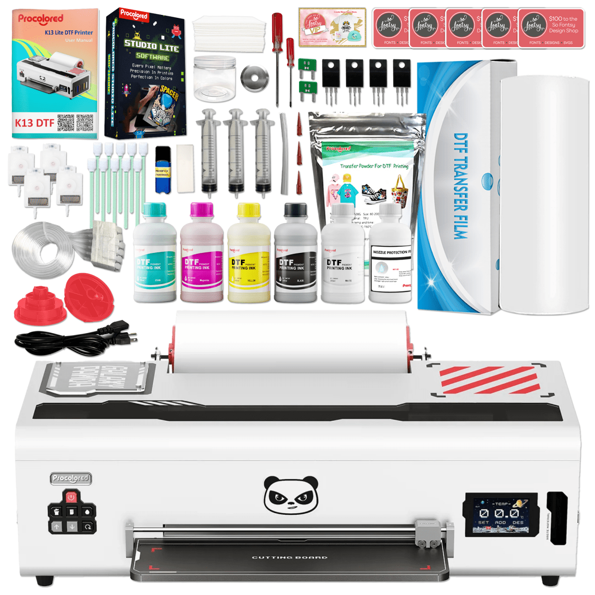 Procolored K13 Lite Direct to Film (DTF) LH-500 Roll Printer - White Swing Design 1