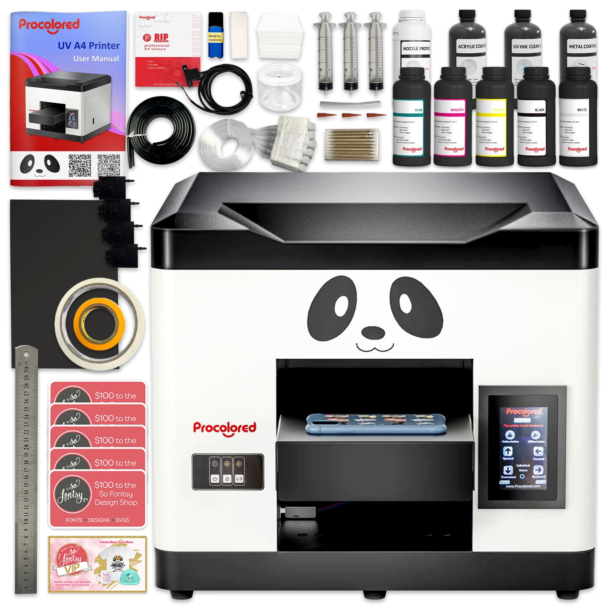 Procolored L800 A4 UV Direct to Object Printer with Cup Spinner Bundle DTF Bundles Procolored 