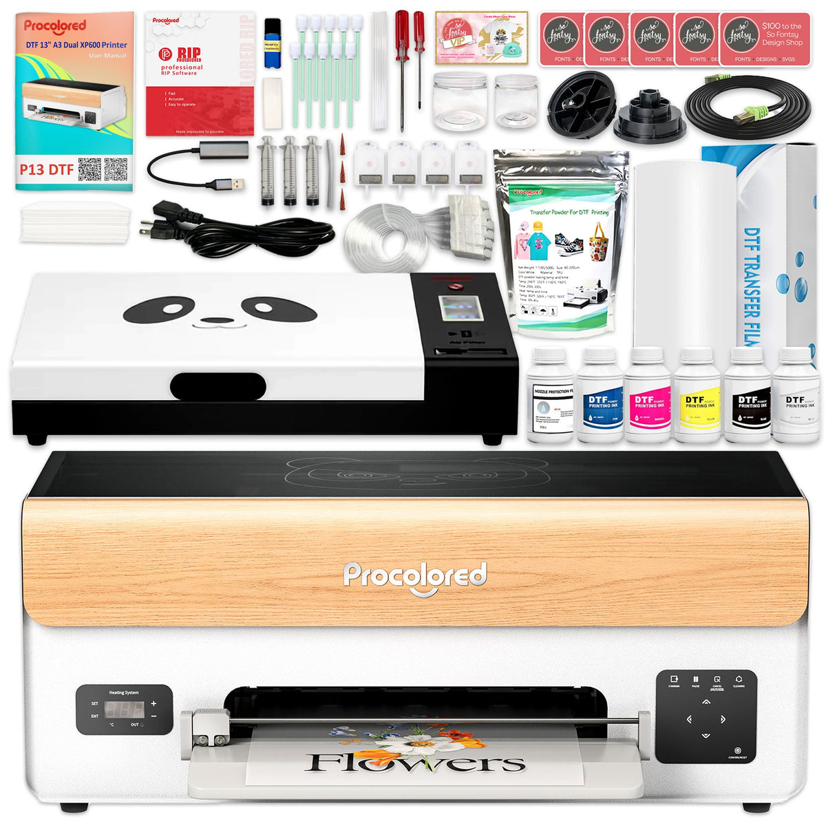 Procolored P13 Direct to Film (DTF) XP600 Roll Printer &amp; Oven Bundle DTF Bundles Procolored 