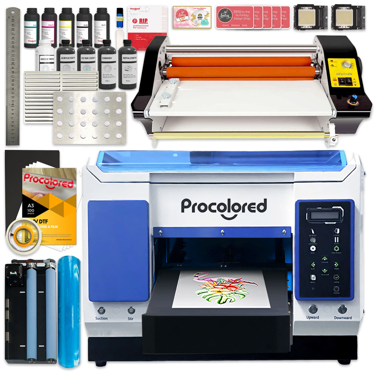 Procolored TX800 PRO UV DTF &amp; DTO Dual Printer All-in-One Bundle with Laminator DTF Bundles Procolored 