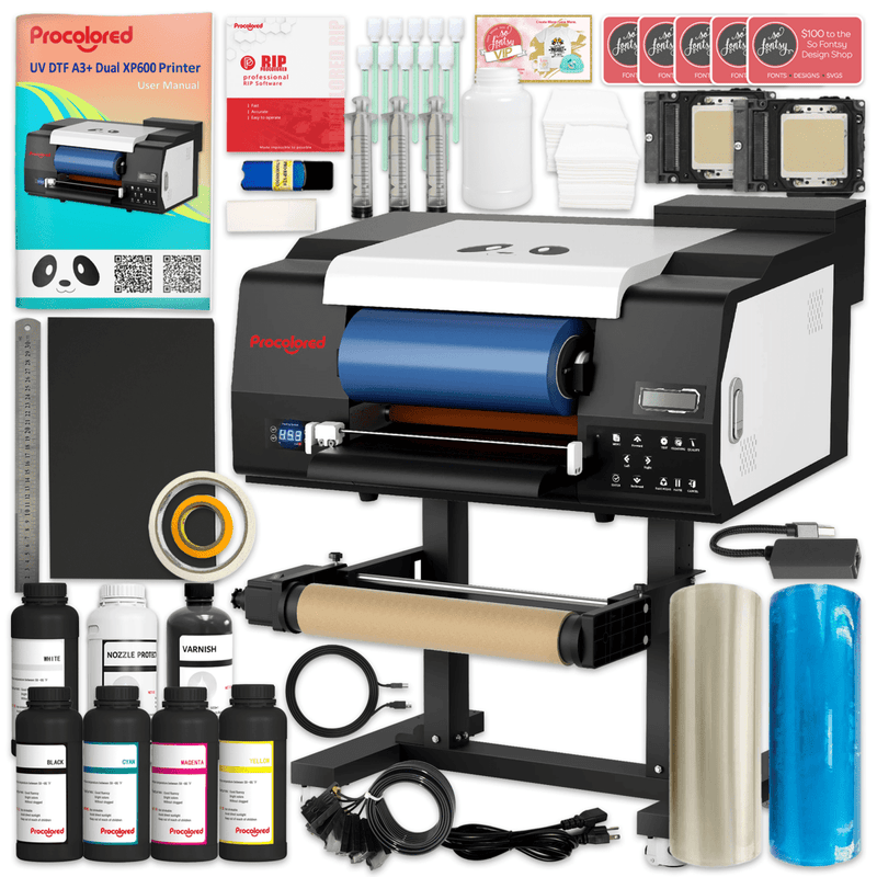 Procolored VF13 PRO A3+ UV DTF Printer Deluxe Bundle with Bonus Printheads Swing Design 1