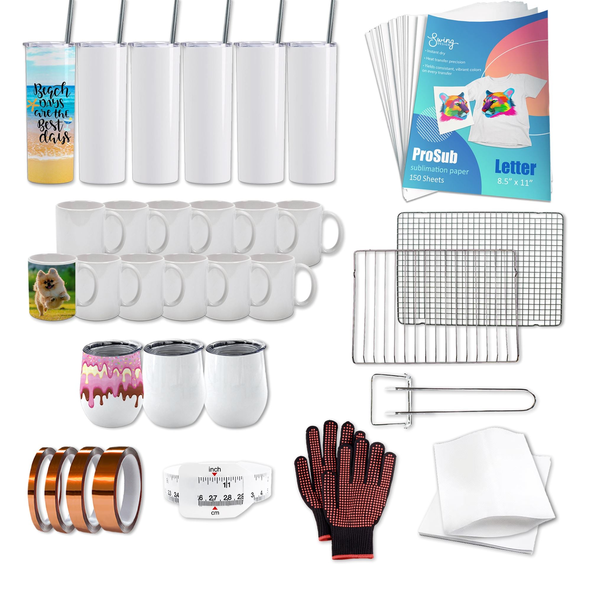 Sublimation Blank Products, 20 Pieces of 4 Inches Sublimation