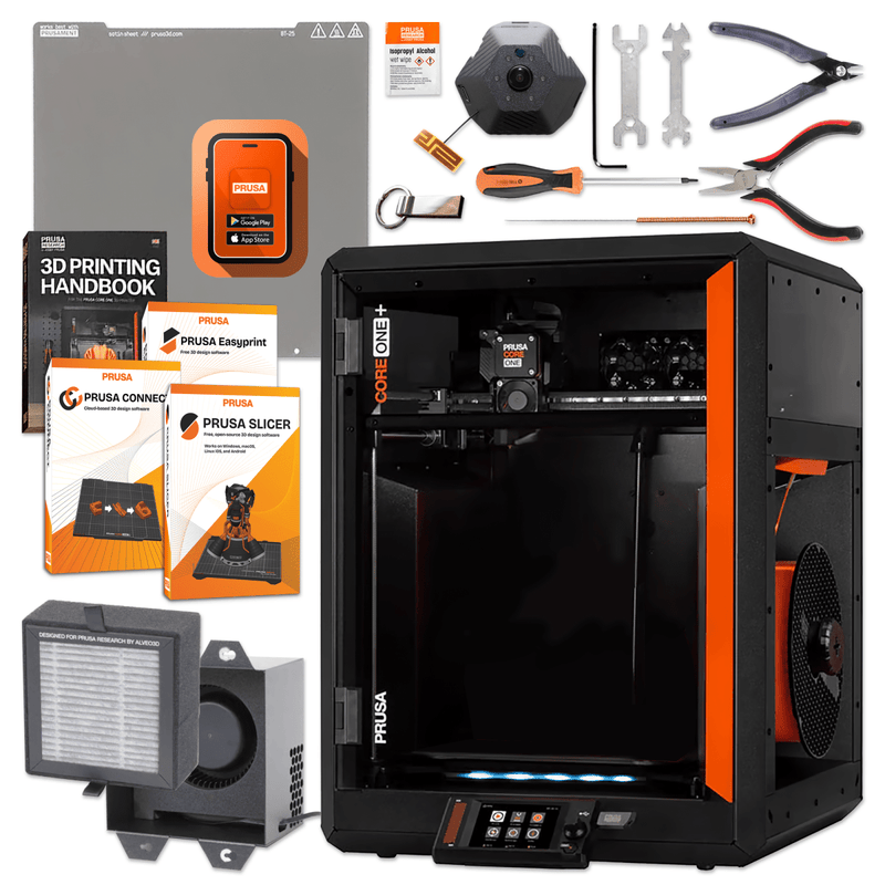 Prusa CORE One+ (Gen 2) 3D Printer with Camera & Advanced Filtration Options With CameraWith Advanced Filtration Swing Design 1