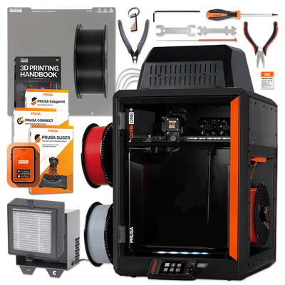 Prusa CORE One+ (Gen 2) 3D Printer with INDX 4-Toolhead Changer Without CameraWith Advanced Filtration Swing Design 2