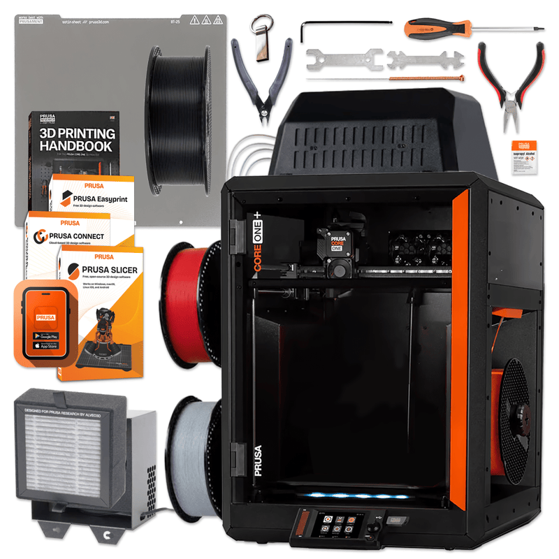 Prusa CORE One+ (Gen 2) 3D Printer with INDX 4-Toolhead Changer Without CameraWith Advanced Filtration Swing Design 2
