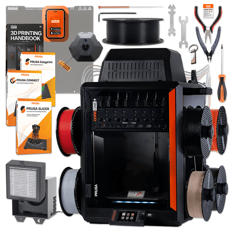 Prusa CORE One+ (Gen 2) 3D Printer with INDX 8-Toolhead Changer With CameraWith Advanced Filtration Swing Design 1